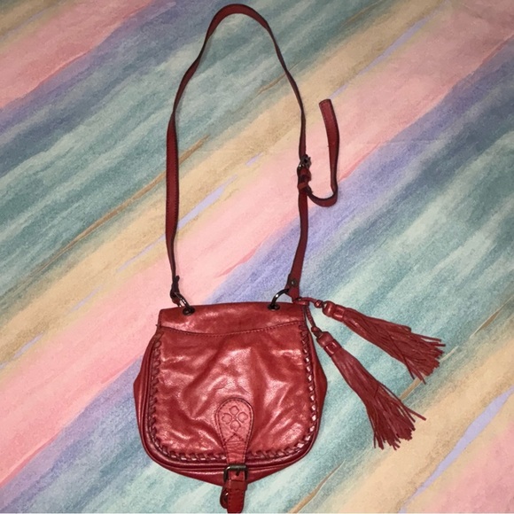 Patricia Nash red leather crossbody purse - Picture 1 of 13